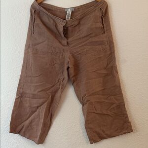 Brown Cropped Pants